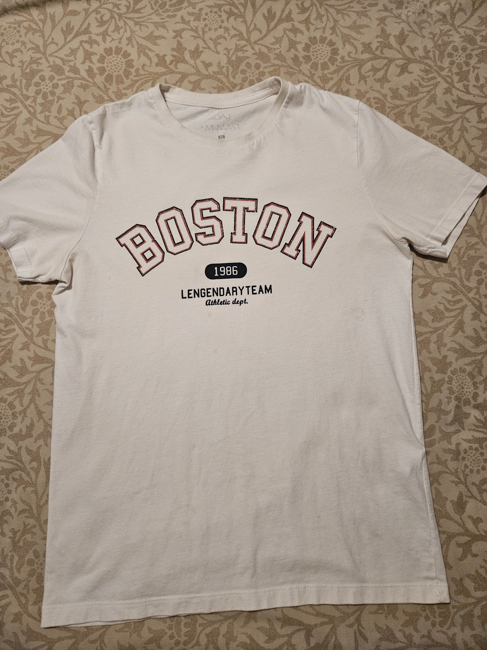 Boston Graphic Crew Neck T-Shirt - White